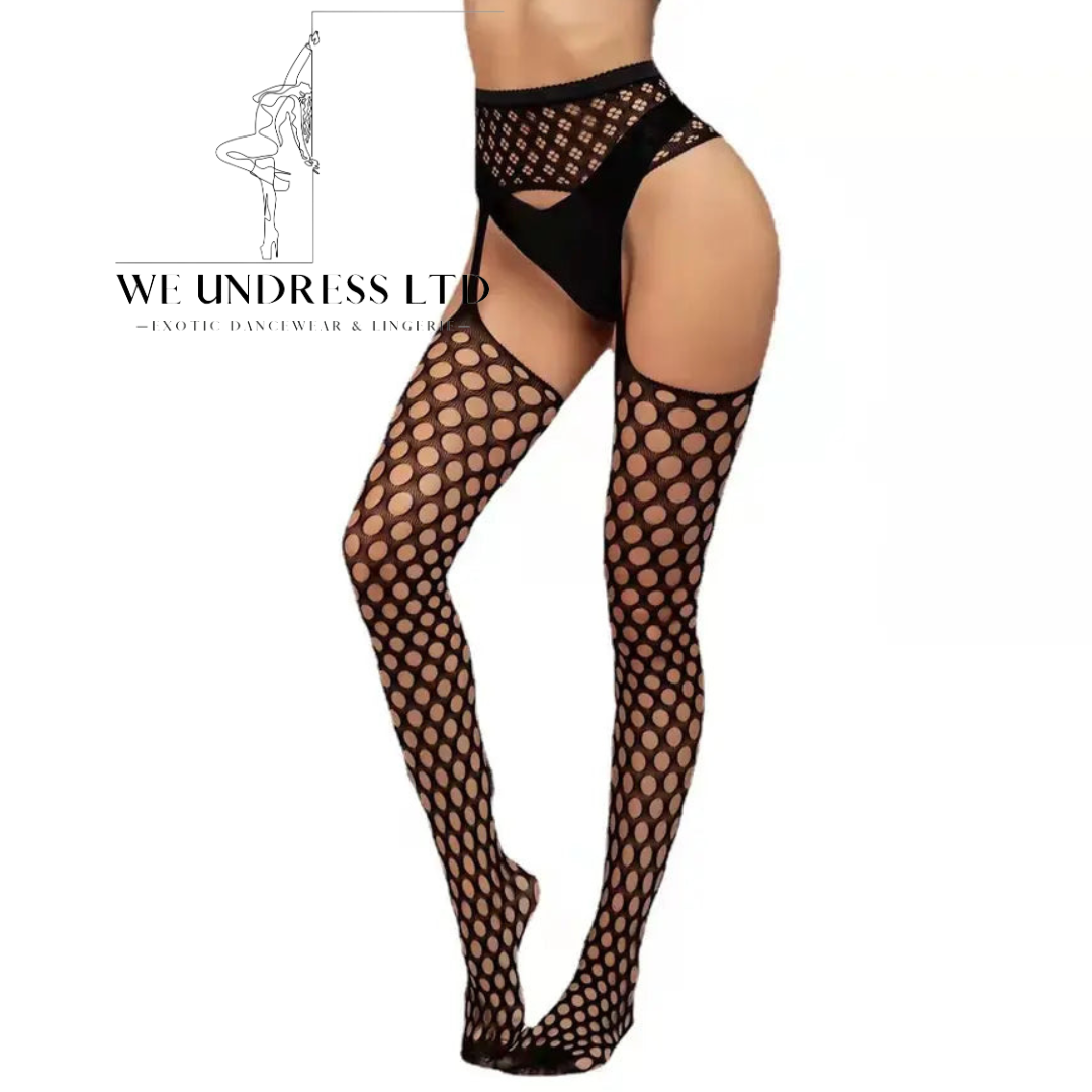 Round Hole Garter Tights