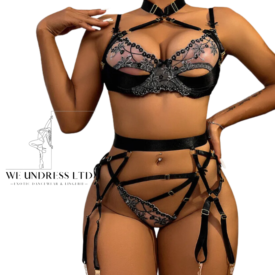 3-Piece Garter & Choker Set